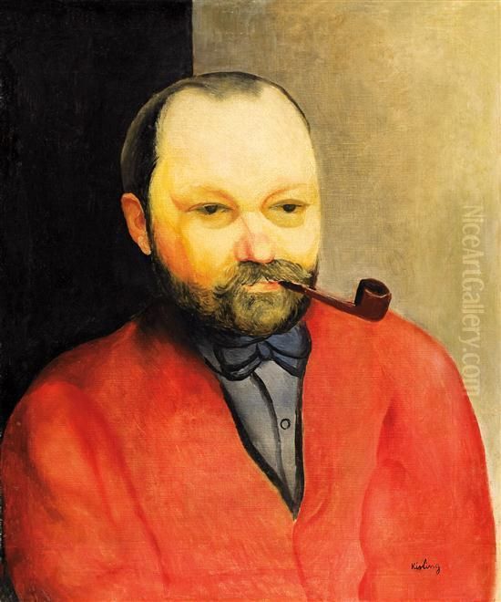 L'homme A La Pipe Oil Painting by Jean Kisling