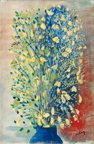 Bouquet Aux Genets Oil Painting by Jean Kisling