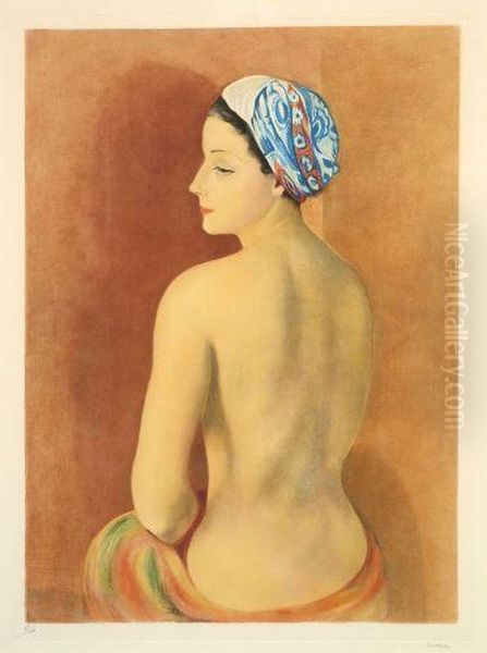 Nu Au Turban Oil Painting by Jean Kisling