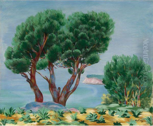 Paysage Aux Pins Oil Painting by Jean Kisling