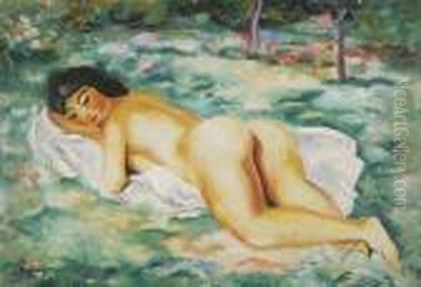 Femme Nue Allongee Oil Painting by Jean Kisling