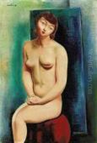 Femme Nue Assise Oil Painting by Jean Kisling