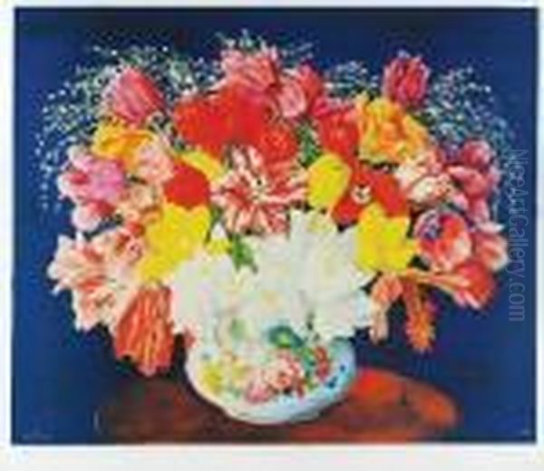 Kwiaty W Wazonie Oil Painting by Jean Kisling