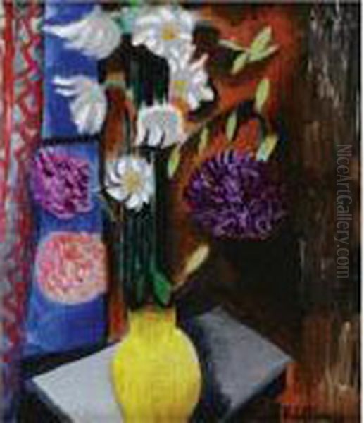Vase De Fleurs Oil Painting by Jean Kisling