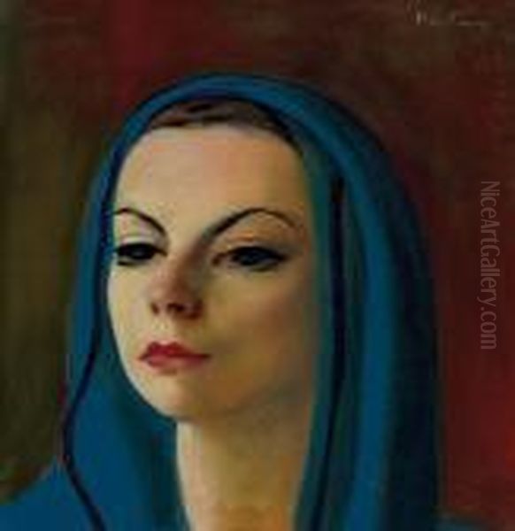 Portrait De Snow Oil Painting by Jean Kisling