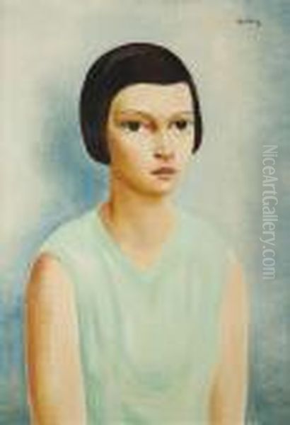 Portrait Of A Young Woman Oil Painting by Jean Kisling