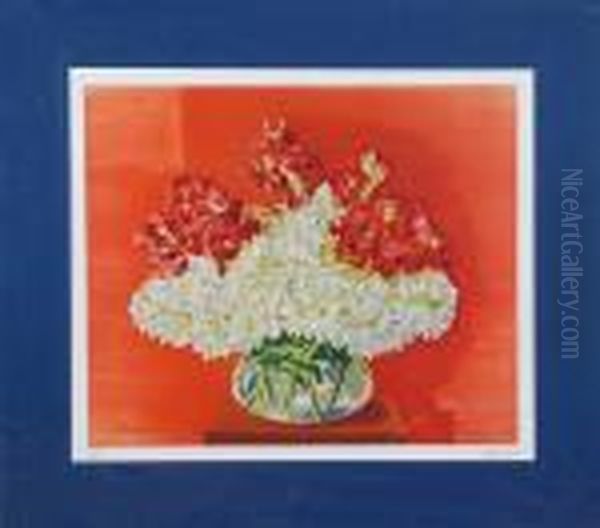 Bzy W Wazonie Oil Painting by Jean Kisling