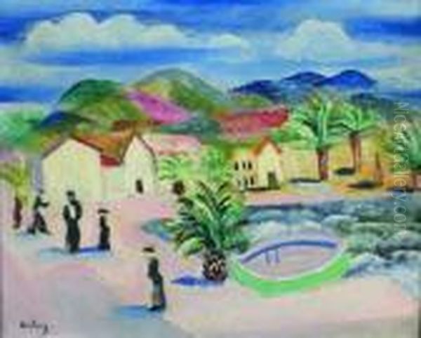 Port De Sanary Oil Painting by Jean Kisling