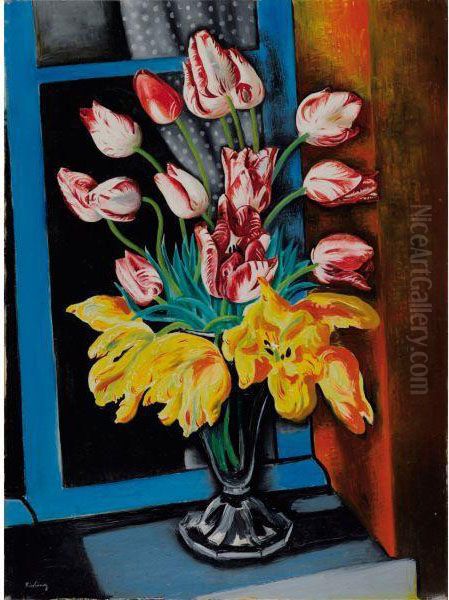 Les Tulipes Oil Painting by Jean Kisling