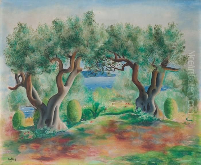 Paysage De Sanary Oil Painting by Jean Kisling