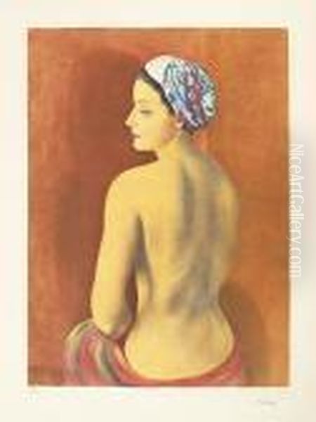 Nu Au Turban. Oil Painting by Jean Kisling
