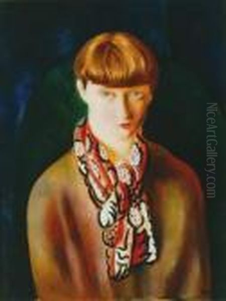 Portrait De Renee Kisling Oil Painting by Jean Kisling