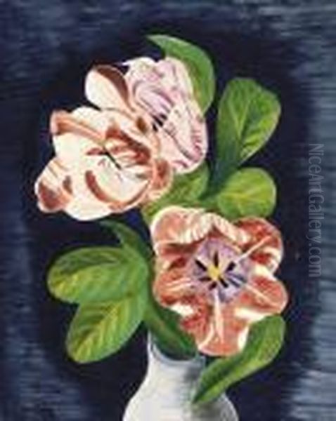 Vase De Tulipes Oil Painting by Jean Kisling