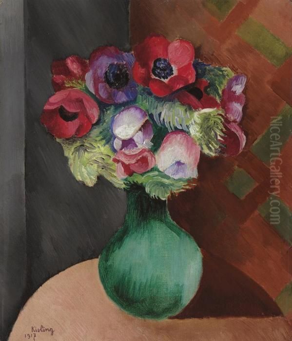 Anemones Oil Painting by Jean Kisling