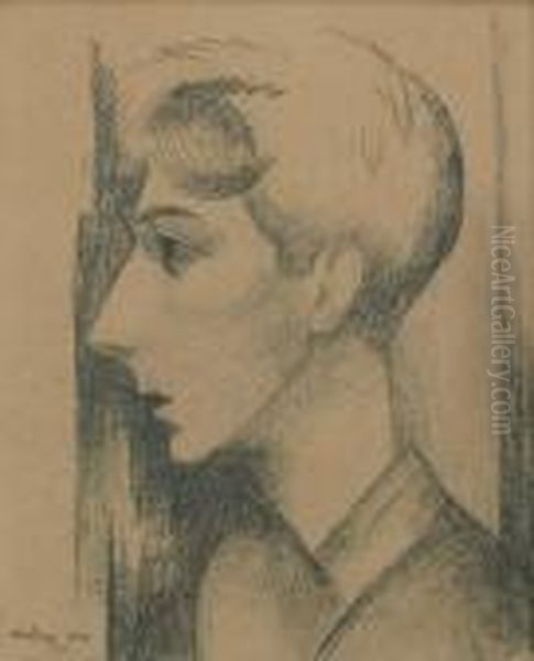 Portrait Of Jean Cocteau Oil Painting by Jean Kisling