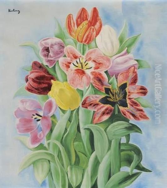 Tulipes Oil Painting by Jean Kisling