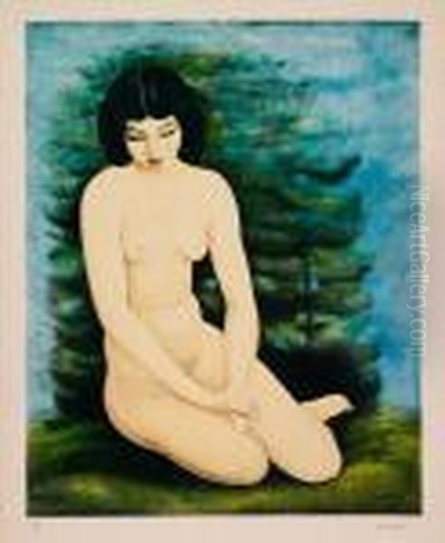 Nu Assise Oil Painting by Jean Kisling
