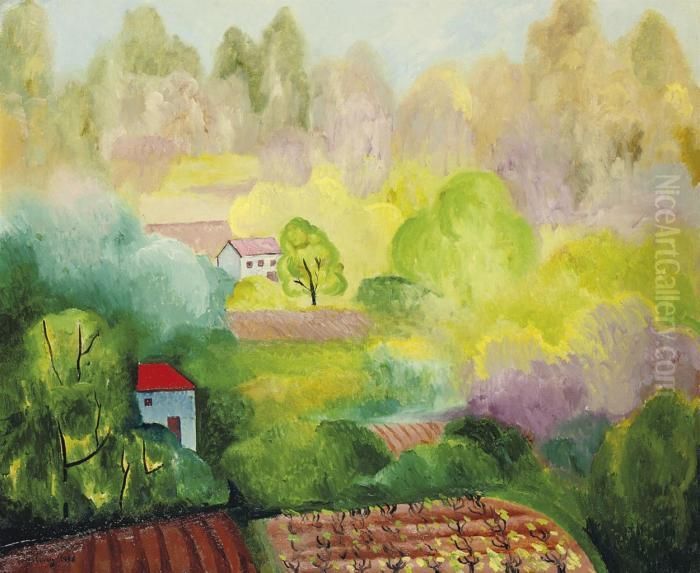 Paysage De Saint-tropez Oil Painting by Jean Kisling