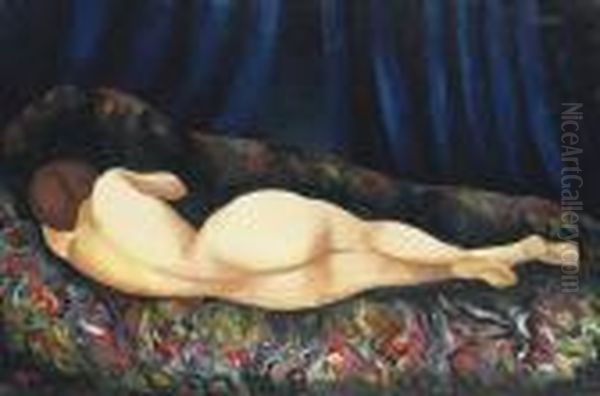 Nu Couche De Dos Oil Painting by Jean Kisling
