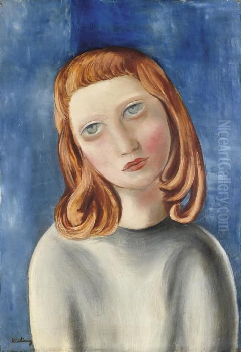 Jeune Fille Rousse Oil Painting by Jean Kisling