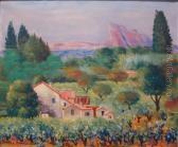 St. Cyr Sur Mer 1949 Oil Painting by Jean Kisling