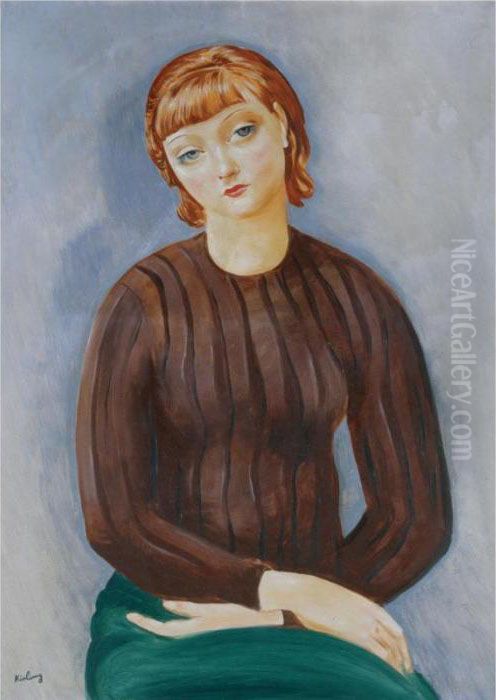 Portrait D'une Jeune Femme Oil Painting by Jean Kisling