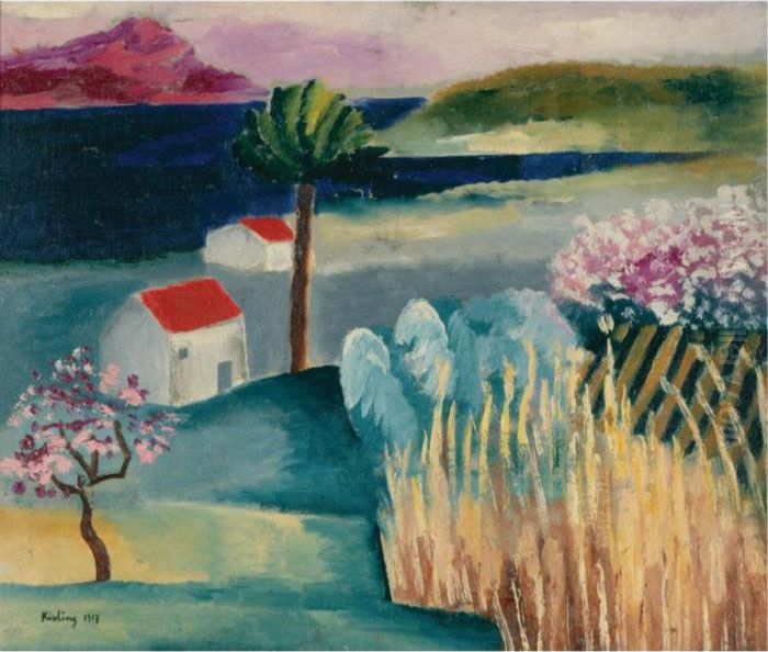 Paysage A Saint-tropez Oil Painting by Jean Kisling