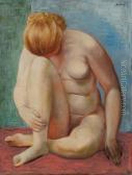 Femme Nue Assise Oil Painting by Jean Kisling