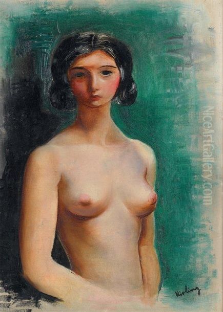 Femme Nue En Buste Huile Oil Painting by Jean Kisling