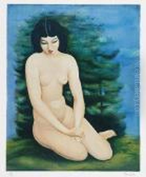 Akt Siedzacej Kobiety Oil Painting by Jean Kisling