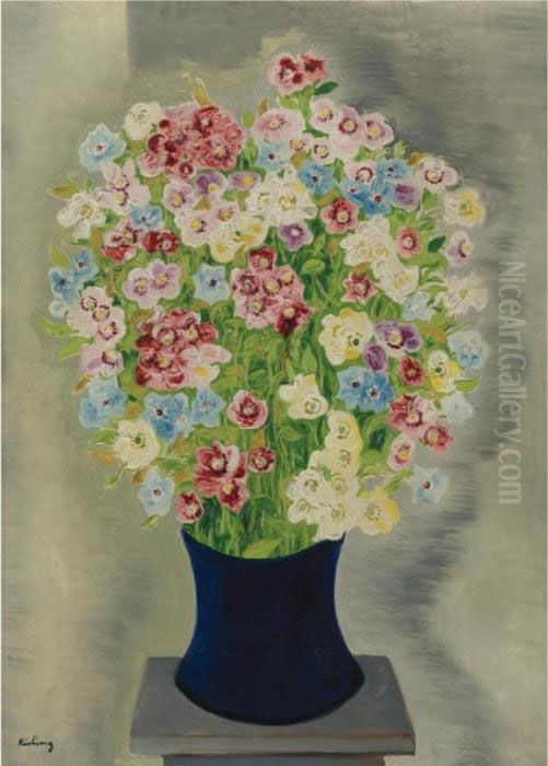 Bouquet Au Vase Bleu Oil Painting by Jean Kisling