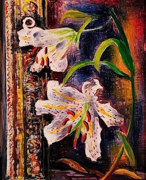 Fleurs Ou Les Tigres Oil Painting by Jean Kisling