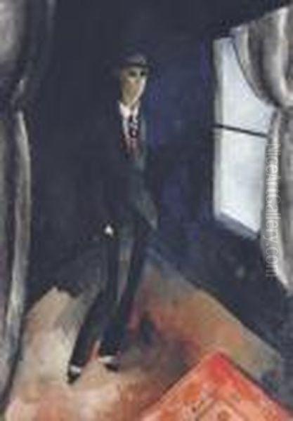 L'homme Devant La Fenetre Oil Painting by Jean Kisling