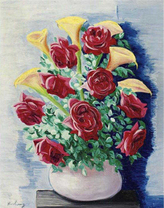 Roses Et Arums Oil Painting by Jean Kisling