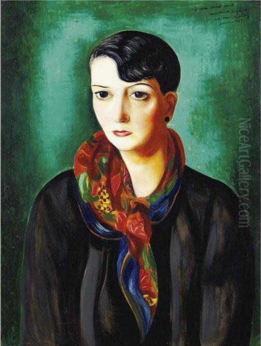 Portrait De Mauricia Coquiot Oil Painting by Jean Kisling
