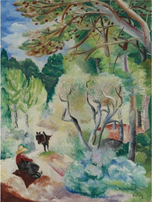 Paysage A St. Tropez Oil Painting by Jean Kisling