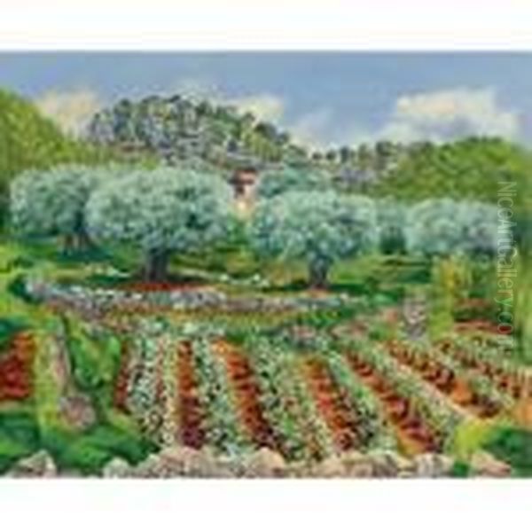 Paysage De Sanary Oil Painting by Jean Kisling