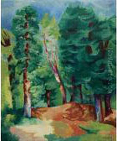 Les Arbres Oil Painting by Jean Kisling