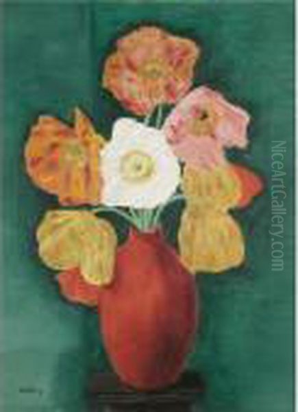Bouquet De Tulipes Oil Painting by Jean Kisling