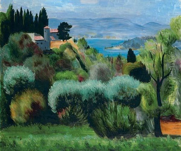 Paysage A Sanary Oil Painting by Jean Kisling