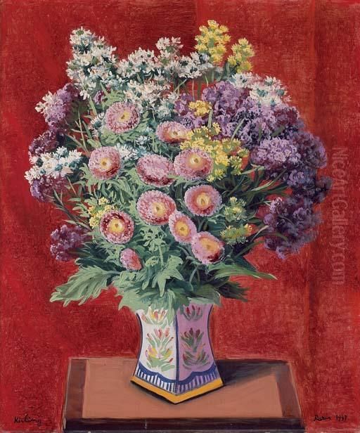 Bouquet De Fleurs Oil Painting by Jean Kisling