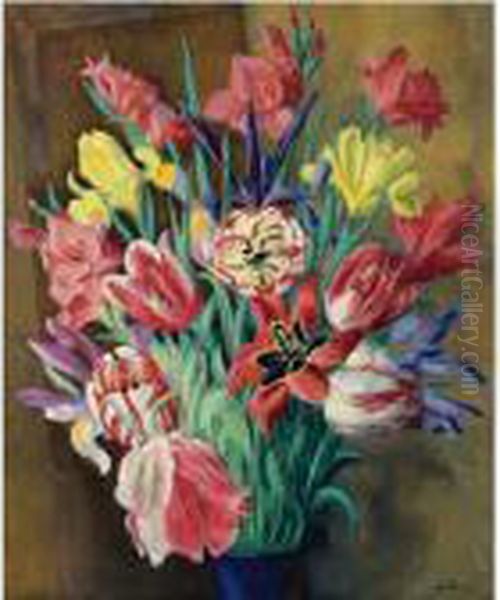Property From A Private Collection
 

 
 
 

 
 Les Tulipes Oil Painting by Jean Kisling