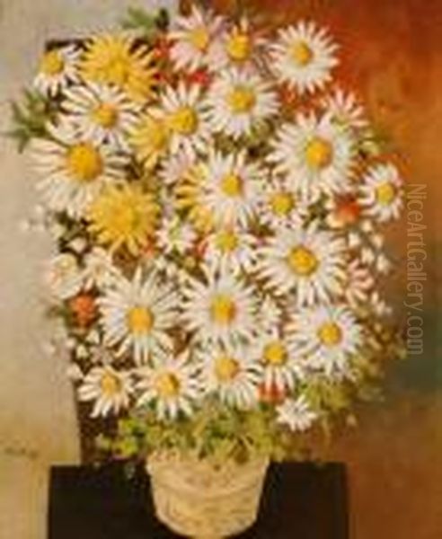 Bouquet De Marguerites Oil Painting by Jean Kisling