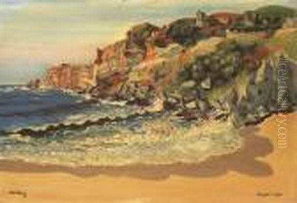 La Plage De Nazare, Portugual Oil Painting by Jean Kisling