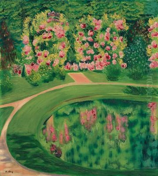 Jardins Dans Le Midi De La France Oil Painting by Jean Kisling