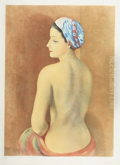 Nu Au Turban Oil Painting by Jean Kisling