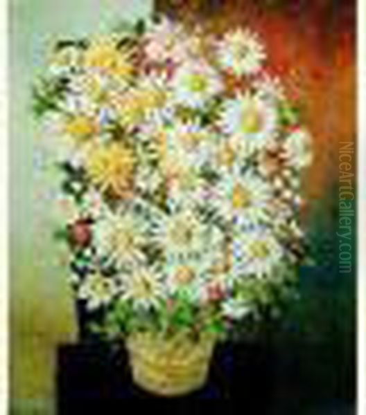 Bouquet De Marguerites Oil Painting by Jean Kisling