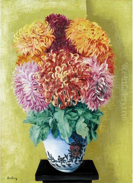 Chrysanthemes Oil Painting by Jean Kisling