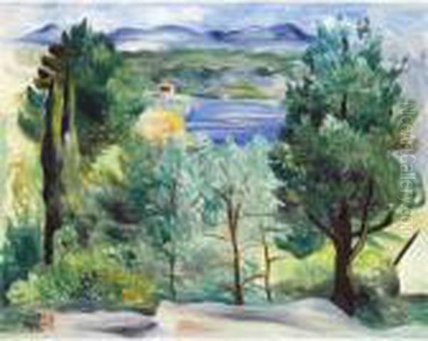 Paysage De Sanary Oil Painting by Jean Kisling