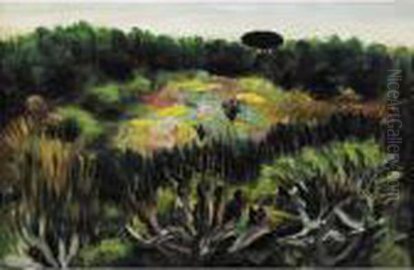 Paysage De Sanary Oil Painting by Jean Kisling